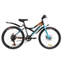 Велосипед Discovery 24" FLINT DD рама-14" 2019 чорно-синій з помаранчевим (OPS-DIS-24-121) - зменшене зображення 1