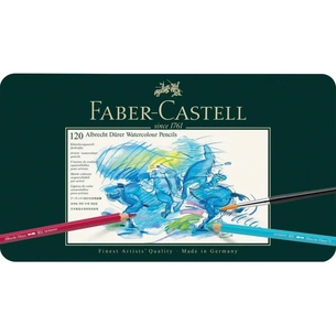 Карандаши цветные Faber-Castell Albrecht Drer акварельні, 120 кольорів в металевій коробці (117511) (15514) изображение 1