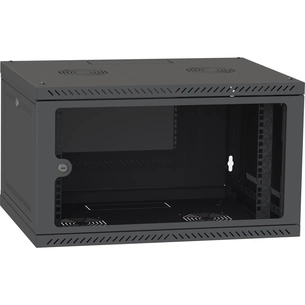 Шафа настінна Ipcom 6U, 600*350, RAL9005 (СН-6U-060х035-ДС-9005) зображення 1