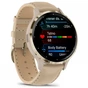 Смарт-годинник Garmin Venu 3S, Fr. Gray + Soft Gold, Leather, GPS (010-02785-55) - зменшене зображення 3