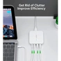 Зарядний пристрій Choetech GaN 2 USB-A / 2 USB-C 100W QC3.0/PD/PPS (PD8008-EU-WH) - зменшене зображення 5
