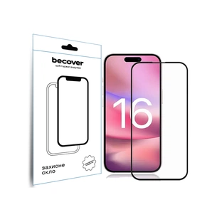 Скло захисне BeCover Apple iPhone 16 Black (712122) зображення 1