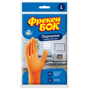 Рукавички господарські Фрекен БОК помаранчеві L 1 пара (4823071625028) зображення 1