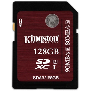 Карта пам'яті Kingston 128GB SDXC Class 10 UHS-I U3 (SDA3/128GB) зображення 1