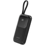 Батарея універсальна Canyon 10000mAh OnPower 101 PD/22.5W built-in cable Black (CNS-CPB101BK) - зменшене зображення 2