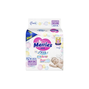 Підгузки Merries для новонароджених Merries NB 0-5 кг 24 шт (555015) зображення 1