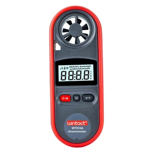 Анемометр Wintact цифровий 0,7-30м/с, -10-45°C (WT816A) зображення 1