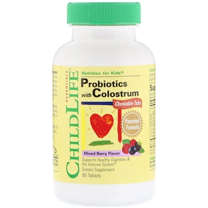 Пробіотики ChildLife Пробіотики для Дітей з Молозивом, Смак ягід, Probiotics with Co (CDL-11100) зображення 1