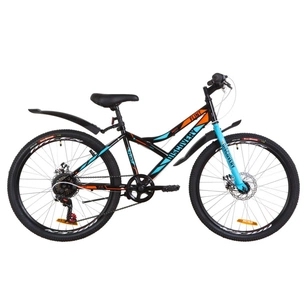 Велосипед Discovery 24" FLINT DD рама-14" 2019 чорно-синій з помаранчевим (OPS-DIS-24-121) зображення 1