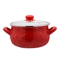 Каструля Interos емаль Червоний мармур 4,0л (ІТ-702-20) - зменшене зображення 1