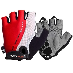Велорукавиці PowerPlay 5010 White/Red M (5010D_M_Red) зображення 1