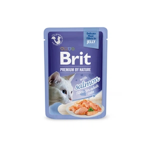 Вологий корм для кішок Brit Premium Delicate Fillets in Jelly Salmon філе в желе (8595602570683) зображення 1