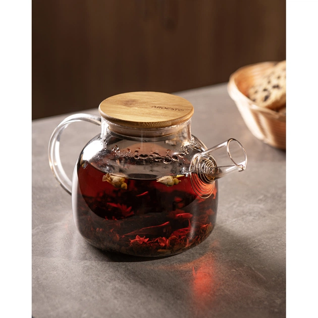 Заварник Ardesto Gemini боросилікатне скло бамбук прозорий 800мл (AR3008GBM) - picture 7