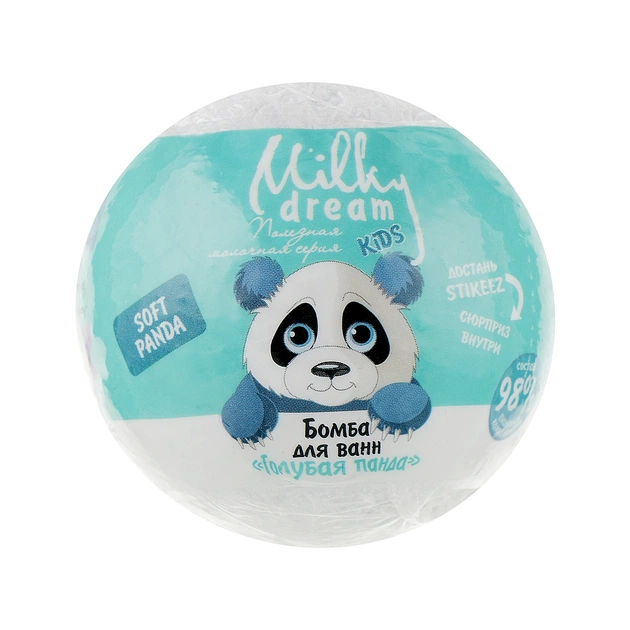 Бомбочка для ванни Milky Dream Kids Блакитна панда 100 г (4820205301711) - picture 1