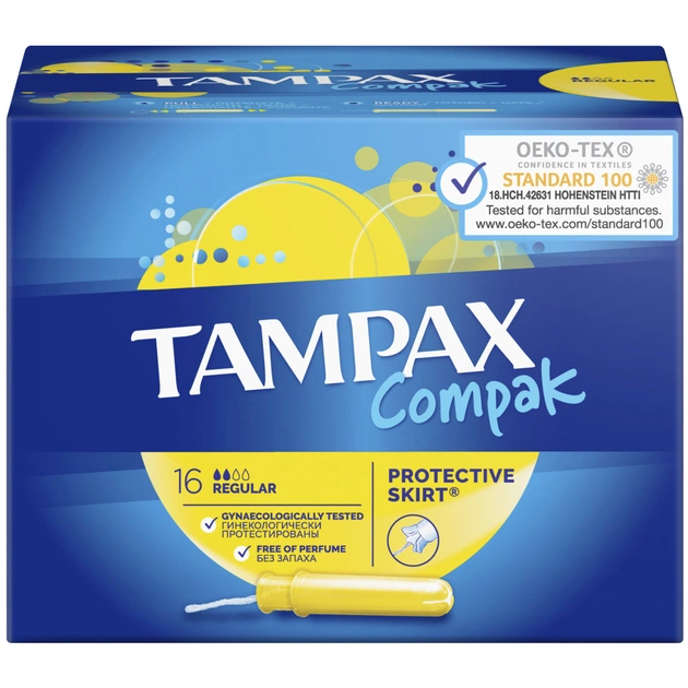Тампони Tampax Compak Regular с апликатором 16 шт (4015400219507) - picture 2