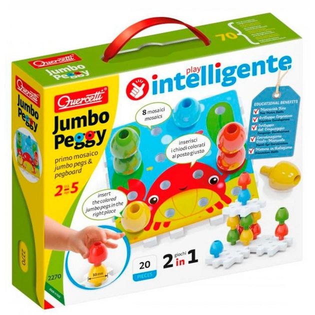 Набор для творчества Quercetti Jumbo Peggy 16 деталей (2270-Q) - изображение 1