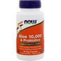 Травы Now Foods Алоэ 10 000 & Пробиотики, 60 вегетарианских капсул (NOW-03029) - уменьшенное изображение 1