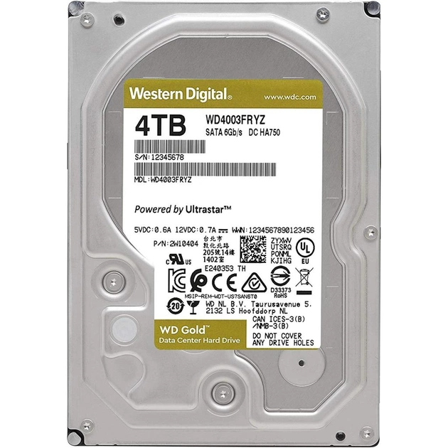 Жорсткий диск 3.5" 4TB WD (WD4003FRYZ) - изображение 1