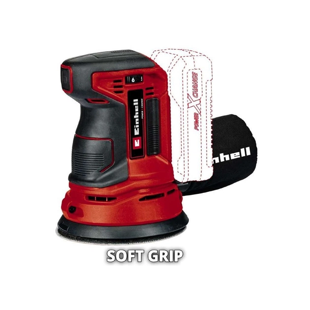 Шліфувальна машина Einhell TE-RS 18LI - Solo 18В, 125 мм, 14000-22000кол/хв, (без АКБ та ЗП) (4462010) - picture 5