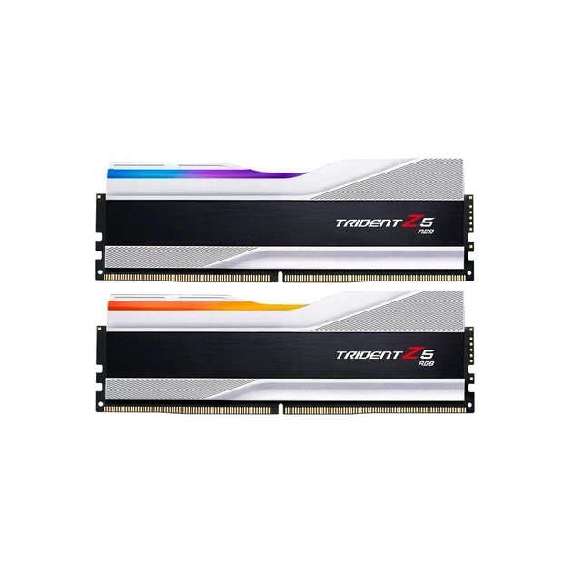 Модуль пам'яті для комп'ютера DDR5 48GB (2x24GB) 8000 MHz Trident Z5 RGB Silver G.Skill (F5-8000J4048F24GX2-TZ5RS) - зображення 1