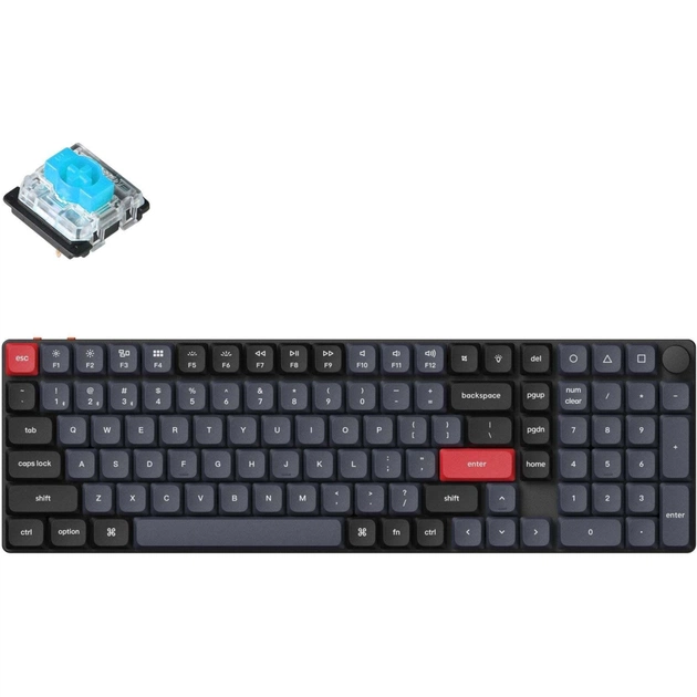 Клавиатура Keychron K17 PRO Gateron MX 2.0 Blue QMK Hot-swap Wireless/Bluetooth/USB-А UA Black (K17P-H2-UA) - изображение 1