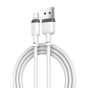 Дата кабель USB 2.0 AM to Lightning 1.0m 2.1A silicone white XO (NB208-L-1-WH) - зменшене зображення 1