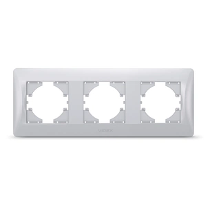 Рамка Videx BINERA срібний шовк 3 поста (VF-BNFR3H-SS) изображение 1