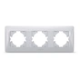 Рамка Videx BINERA срібний шовк 3 поста (VF-BNFR3H-SS) - уменьшенное изображение 1