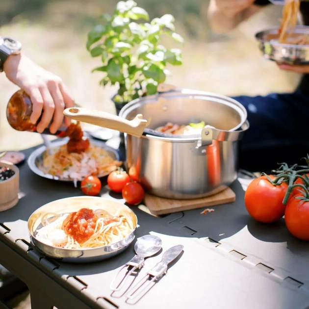 Набір туристичного посуду Tribe Compact Set сталевий (T-FC-0021-metal) - picture 12