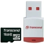 Карта пам'яті Transcend 16Gb microSDHC class 10 (TS16GUSDHC10-P3) - уменьшенное изображение 1