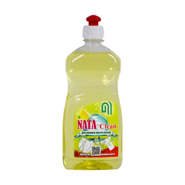 Засіб для ручного миття посуду Nata Group Nata-Clean З ароматом лимону пуш-пул 500 мл (4823112600717) - изображение 1