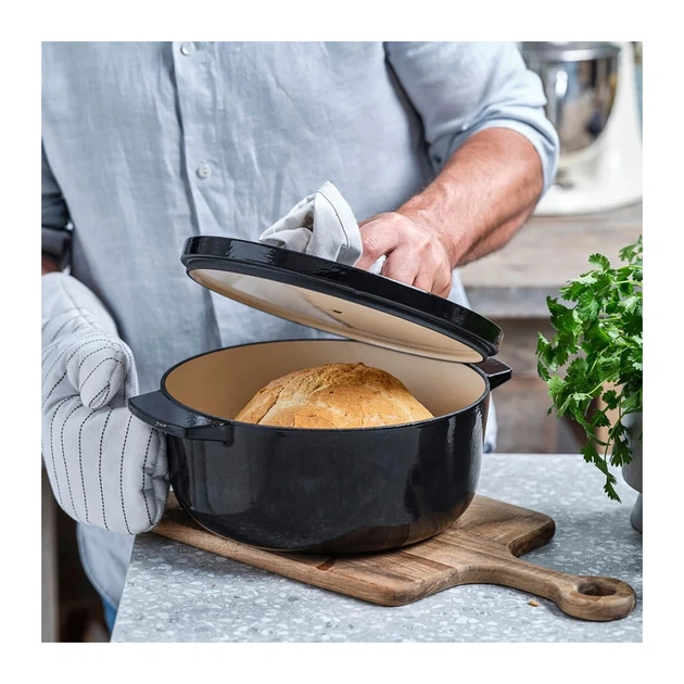 Кастрюля KitchenAid чавунна з кришкою 5,2 л Чорна (CC006061-001) - изображение 10