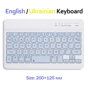 Клавіатура BeCover Bluetooth UA Light Blue (713410) зображення 1