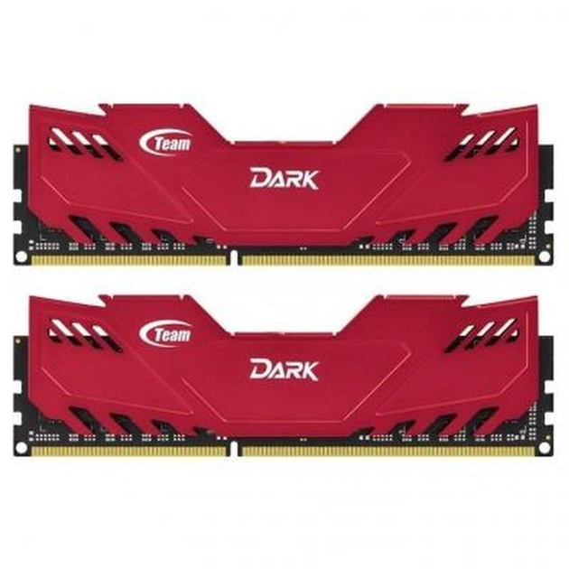 Модуль пам'яті для комп'ютера DDR3 16GB (2x8GB) 1600 MHz Dark Series Red Team (TDRED316G1600HC9DC01) - зображення 1