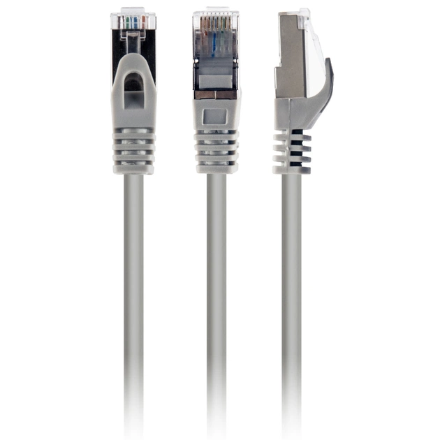 Патч-корд 3м S/FTP Cat 6A CU LSZH gray Cablexpert (PP6A-LSZHCU-3M) - изображение 1
