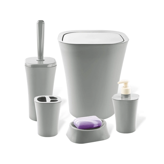 Набір для ванної кімнати Planet Household Papillon 5 предметів сірий (6887) - picture 1