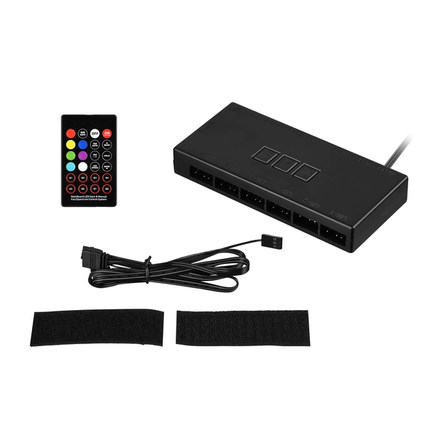 Контролер для вентиляторів 2E Gaming Contr-B, ARGB 6 fans 3pin, 3pin +5VARGB, 2 pin LED (2E-CONTR-B) - зображення 1