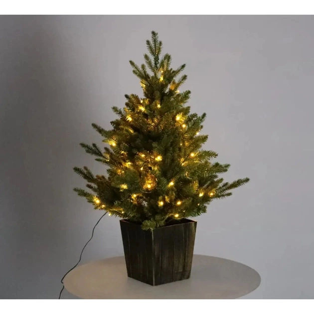 Штучна ялинка Chomik в горщику з підсвіткою 90 LED, 90 см (5900779899087) - picture 4