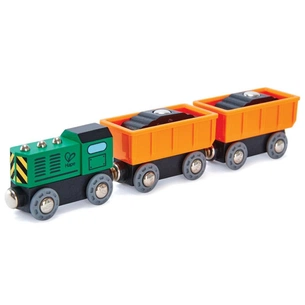 Залізниця Hape Товарний потяг 3 вагони (E3718) зображення 1