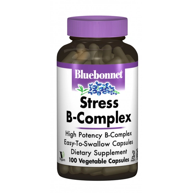 Вітамін Bluebonnet Nutrition Стрес В-Комплекс 100, 100 гелевих капсул (BLB-00424) - зображення 1