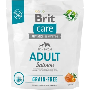 Сухий корм для собак Brit Care Dog Grain-free Adult для малих і середніх порід з лососем 1 кг (8595602558858) зображення 1