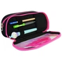 Пенал Cool For School 2 відділення неоновий з помпоном Рожевий (CF6618-pink) - зменшене зображення 2