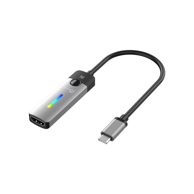 Переходник USB-C M to HDMI F 8K 60Hz LED RGB J5create (JCA157-N) - изображение 1