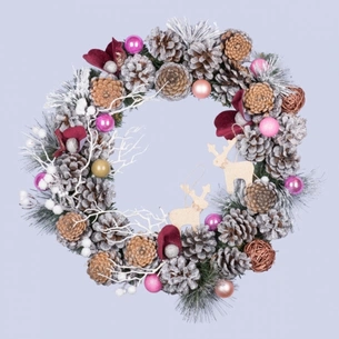 Різдвяний вінок YES! Fun Богема 30 см прикрашений (904436) picture 1