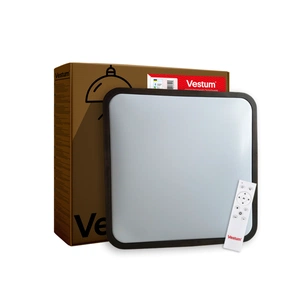 Світильник Vestum GLOW матовий 60W 391*391*65мм 3000К-6500К з ДК горіх (VS-91052) изображение 1