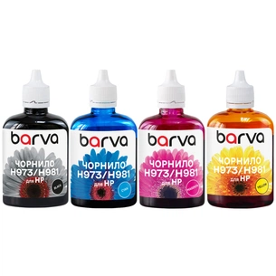 Чорнило Barva HP 973/981 BK/C/M/Y 4x100 мл SET, pigm. (H973-100-MP) зображення 1