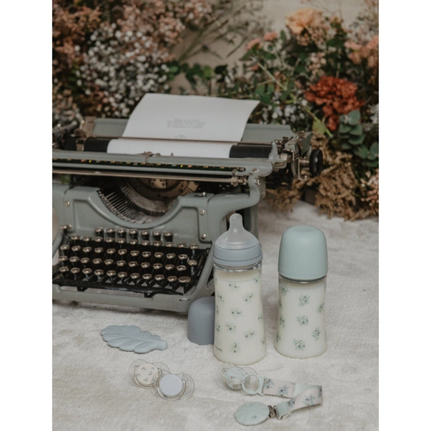 Пляшечка для годування Suavinex Poetry, 270 мл, фізіологічна соска середній потік, м'ятна (308970) - picture 6