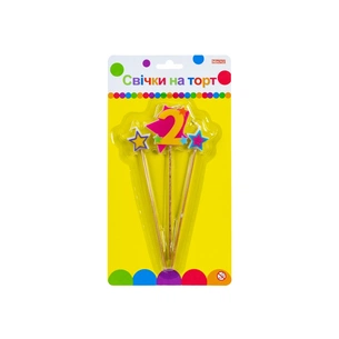 Свічка Maxi Stars "2" висотою 4,5 см, 3 шт. (MX620080-2) зображення 1