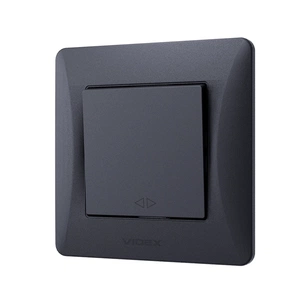Перемикач Videx BINERA 1кл проміжний чорний графіт (VF-BNSW1I-BG) picture 1