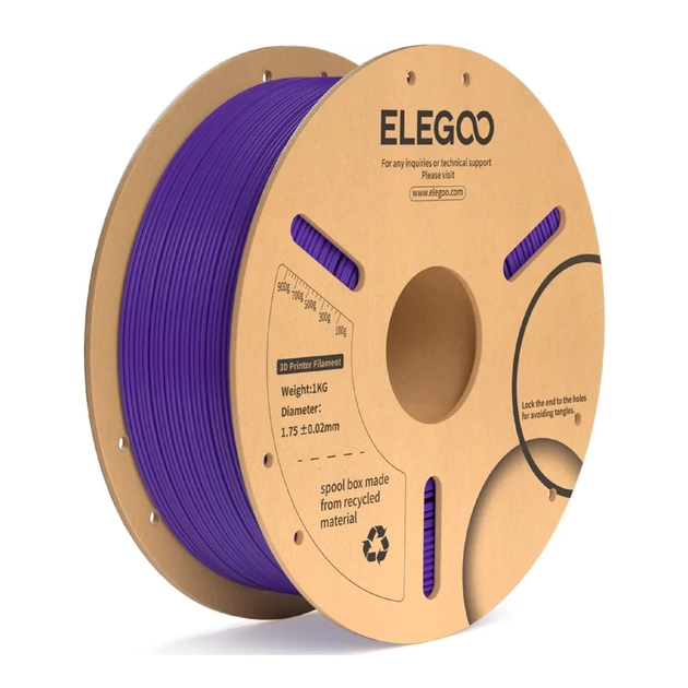 Пластик для 3D-принтера ELEGOO PLA Plus 1кг, 1.75мм, purple (50.203.0234) - изображение 1